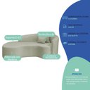 Ver imagem 7 de Recamier Curvo Orgânico 200cm 3 Lugares Lado Esquerdo para Sala de Estar Bouclé Londres