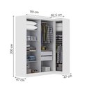 Ver imagem 3 de Quarto Modulado de Canto Madrid com 5 Portas e 2 Gavetas Maxel