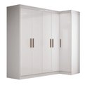 Ver imagem 1 de Quarto Modulado de Canto Madrid com 5 Portas e 2 Gavetas Maxel