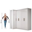 Ver imagem 5 de Quarto Modulado de Canto Madrid com 5 Portas e 2 Gavetas Maxel