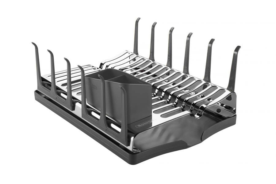 Escorredor de Louça Tramontina Plurale em Aço Inox com Bandeja Coletora Grafite Tramontina