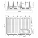 Ver imagem 6 de Escorredor de Louça Tramontina Plurale em Aço Inox com Bandeja Coletora Grafite Tramontina