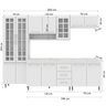 Cozinha Completa Predilleta Clara Modulada 5 Pecas 260cm 13 Portas 3 Gavetas com Tampo Branco - 4