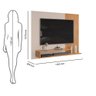 Painel Para Tv Até 50" Dj Móveis Cor Carvalho Nobre/griz - 2