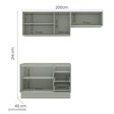 Ver imagem 4 de Cozinha Completa Koya 6 Portas 3 Gavetas 40250033 Verde Oliva - Politorno