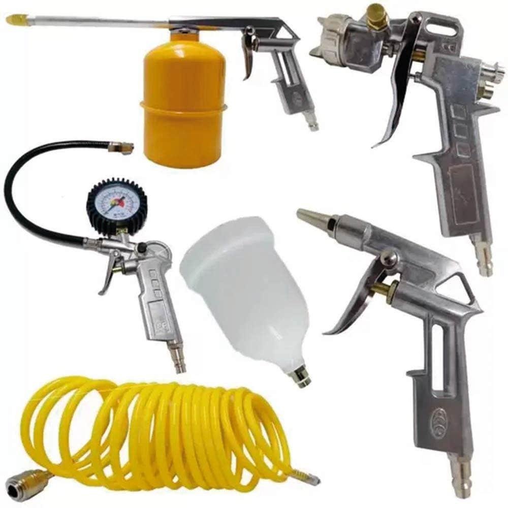 Compressor de Ar 2,5hp 50l Silencioso 9,1pés com Kit 5 Peças Tekna 220v - 4