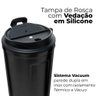Copo Térmico com Termômetro Inox Parede Dupla Motion Preto 500mL - Lyor - 3