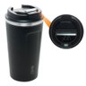Copo Térmico com Termômetro Inox Parede Dupla Motion Preto 500mL - Lyor - 1