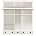 Ver imagem 4 de Guarda Roupa 100% Madeira Maciça Bipartido 10 Portas com Espelho Boho:branco