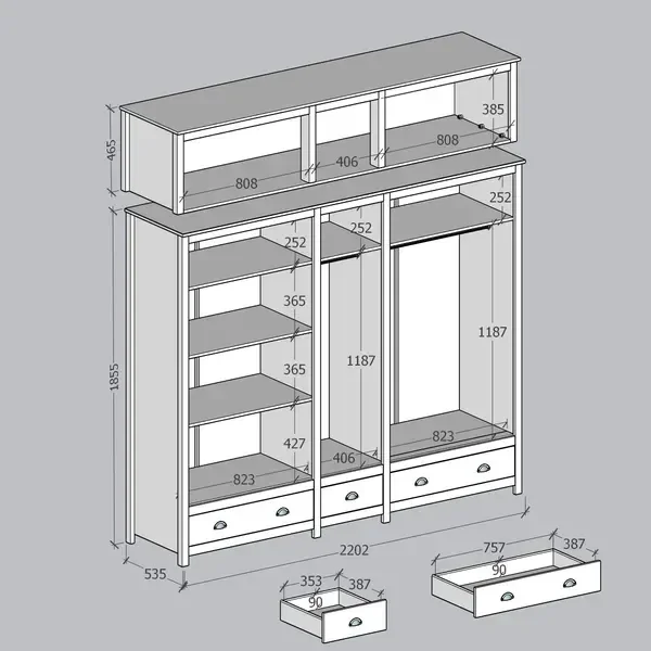 Guarda Roupa 100% Madeira Maciça Bipartido 10 Portas com Espelho Boho:branco - 3 Guarda Roupa 100% Madeira Maciça Bipartido 10 Portas com Espelho Boho:branco - 3