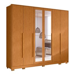 Guarda Roupa Casal 270cm com Espelho Fascine A02 Cinamomo - Mpozenato - 1