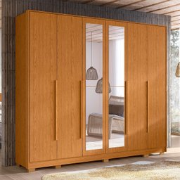 Guarda Roupa Casal 270cm com Espelho Fascine A02 Cinamomo - Mpozenato - 2