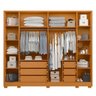 Guarda Roupa Casal 270cm com Espelho Fascine A02 Cinamomo - Mpozenato - 5
