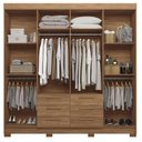 Ver imagem 2 de Guarda Roupa Paranavai 8 Portas 6 Gavetas Jatobá Acetinado - Santos Andirá