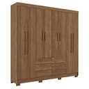 Ver imagem 1 de Guarda Roupa Paranavai 8 Portas 6 Gavetas Jatobá Acetinado - Santos Andirá