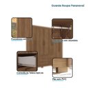 Ver imagem 3 de Guarda Roupa Paranavai 8 Portas 6 Gavetas Jatobá Acetinado - Santos Andirá