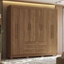 Ver imagem 5 de Guarda Roupa Paranavai 8 Portas 6 Gavetas Jatobá Acetinado - Santos Andirá
