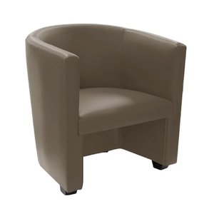 Poltrona Malta Recepção em Tecido Sintético Sintético - Bege