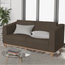 Ver imagem 2 de Kit Sofá 2 Lugares e 2 Poltronas Europa Suede Doce Sonho Móveis - Marrom