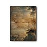 Quadro/ Tela Canvas Magma Dourado 1,50 x 1,00m -Moldura Flutuante cor Preta - Decorativo - 2