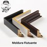 Quadro/ Tela Canvas Magma Dourado 1,50 x 1,00m -Moldura Flutuante cor Preta - Decorativo - 4