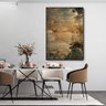 Quadro/ Tela Canvas Magma Dourado 1,50 x 1,00m -Moldura Flutuante cor Preta - Decorativo - 3