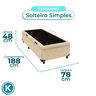 Cama Box Bau Solteiro Blindado Nature Perola 78x188 - 4