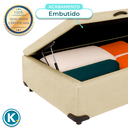 Ver imagem 3 de Cama Box Bau Solteiro Blindado Nature Perola 78x188