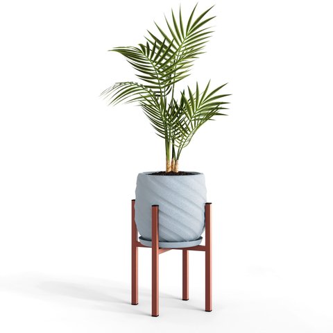 Suporte para Vaso de Plantas Flores Cachepot Decorativo em Metal 40cm Bronze Desmontável