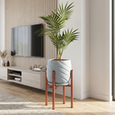 Ver imagem 4 de Suporte para Vaso de Plantas Flores Cachepot Decorativo em Metal 40cm Bronze Desmontável