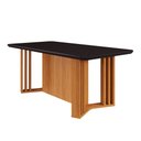 Ver imagem 2 de Conjunto Sala de Jantar Mesa Celine 180x90 cm e 6 Cadeiras Fernanda Cimol Nature/Chumbo/Madeira/