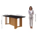 Ver imagem 6 de Conjunto Sala de Jantar Mesa Celine 180x90 cm e 6 Cadeiras Fernanda Cimol Nature/Chumbo/Madeira/