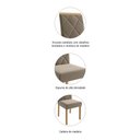 Ver imagem 5 de Conjunto Sala de Jantar Mesa Celine 180x90 cm e 6 Cadeiras Fernanda Cimol Nature/Chumbo/Madeira/