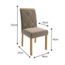 Ver imagem 7 de Conjunto Sala de Jantar Mesa Celine 180x90 cm e 6 Cadeiras Fernanda Cimol Nature/Chumbo/Madeira/