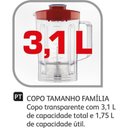 Ver imagem 6 de Liquidificador Power Max Arno 1000W