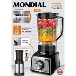 Liquidificador Mondial Turbo Premium Filtro 1000W 12V - 5871-02 - Preto/Inox - 220 Volts - 2