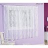 Cortina Claudia para varão ou trilho 2,00m x 1,80m - Renda - Palha - 1