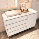 Ver imagem 5 de Cômoda Infantil Gran Lorena Branco Acetinado - Carolina