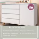 Ver imagem 2 de Cômoda Infantil Gran Lorena Branco Acetinado - Carolina