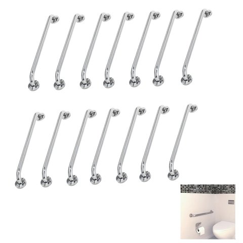Alça de Apoio 80cm Barra Inox Segurança Kit 14 Unidades Idoso Deficiente Cadeirante Box Banheiro Sup