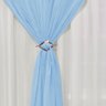 Cortina Lucia 4 Metros Voil com Microfibra- Azul - 2