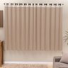 Cortina Beatriz 2 Metros Tecido Malha- Avelã/Palha - 1