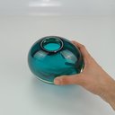 Ver mais imagens de Vaso Decorativo Enfeite Casa Home&Co 14x14x10cm Vidro Azul