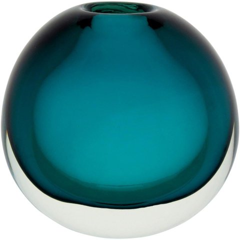 Vaso Decorativo Enfeite Casa Home&Co 14x14x10cm Vidro Azul