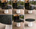 Ver imagem 2 de Mesa de Jantar Cone Branco - Redonda 80cm - Mármore São Gabriel