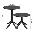Ver imagem 4 de Mesa de Jardim Redonda 60cm Simpla 2 em 1 de Plástico