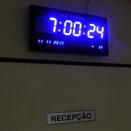 Relógio Digital De Parede Alarme De Led Azul Data Hora Termo - 3