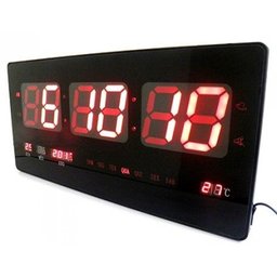 Relógio Digital Parede de Led Vermelho Alarme Data Hora Termo (Rel-54) - 3