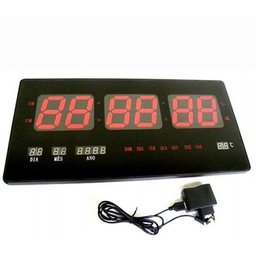 Relógio Digital Parede de Led Vermelho Alarme Data Hora Termo (Rel-54) - 4
