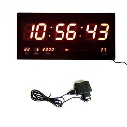 Relógio Digital Parede de Led Vermelho Alarme Data Hora Termo (Rel-54) - 1